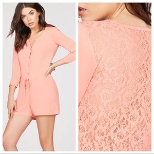 Lace back Romper